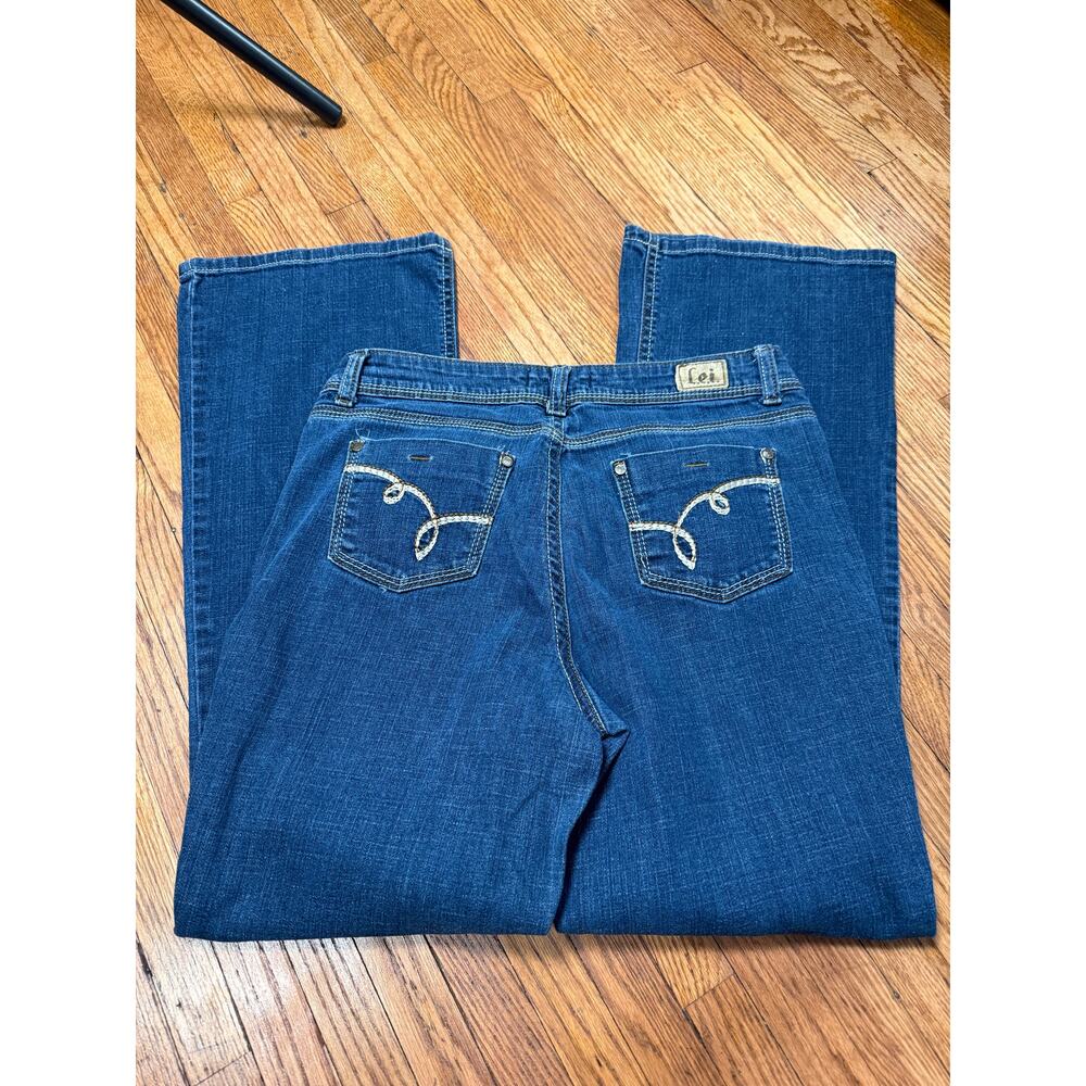 Vintage L.e.i  Y2K Early 2000's Women's SZ 11 Jeans Flare Low Rise Indio Wash